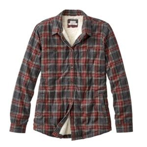🎄Donated🎄L.L. Bean Scotch Plaid Sherpa Lined Shirt Women's Regular